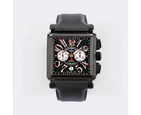 Franck Muller. Herren-Armbanduhr 'Conquistador Black Cortez'. Edelstahl, beschichtet, Automatik, Ref. 10000 H CC NR. Schwarze