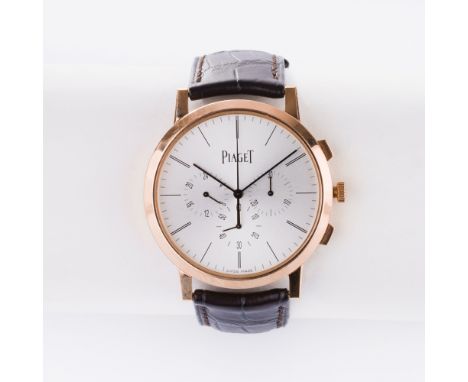 Piaget. Herren-Armbanduhr 'Altiplano' G0A40030. 2016. 18 kt. Roségold, gest., Handaufzug, Ref. G0A40030, Kaliber 883P. Silber