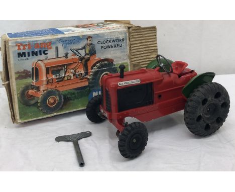 A Tri-Ang Minic tractor, boxed with key