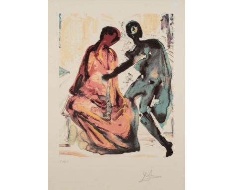   SALVADOR DALÍ  1904 Figueres, Girona - 1989 ebenda    'ANTHONY I CLEOPATRA' (AUS: 'LES AMOUREUX', 1979)     Farblithografie