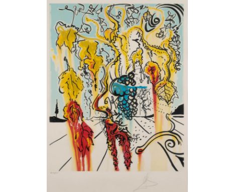   SALVADOR DALÍ  1904 Figueres, Girona - 1989 ebenda    'PORTRAIT OF AUTUMN' (THE JOYS OF BACCHUS, 1979/80)     Farblithograf