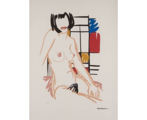   TOM WESSELMANN (NACH)  1931 Cincinnati, Ohio - 2004 New York    MONICA SITTING WITH MONDRIAN     Farblithografie auf Arches