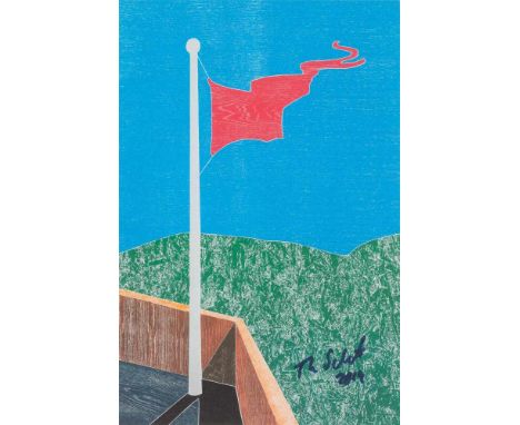   THOMAS SCHÜTTE  1954 Oldenburg    FLAG     Multiple (Farboffsetlithografie) auf Papier. BM 21 x 14 cm (R. 44 x 33,5 cm). Un