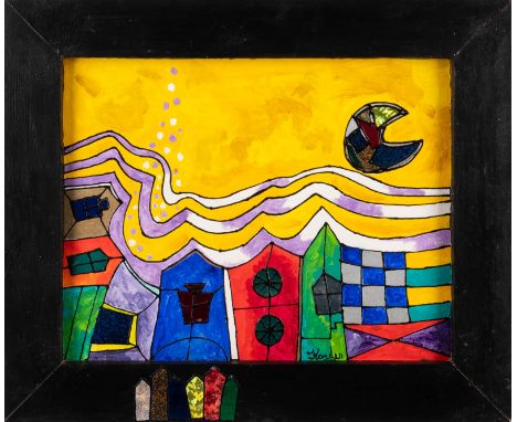   HORST KORDES  1958 Wels, Österreich - lebt und arbeitet in Schwalmtal    OHNE TITEL (HOMMAGE AN FRIEDENSREICH HUNDERTWASSER