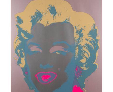   ANDY WARHOL (NACH)  1928 Pittsburgh - 1987 New York    MARILYN     Farbsiebdruck auf leichtem Karton. SM 88 x 88 cm (R. 99,