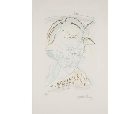   SALVADOR DALÍ  1904 Figueres, Girona - 1989 ebenda    'DIE TAUBENAUGEN DER BRAUT' (AUS: 'DAS HOHE LIED DES SALOMON', 1971) 