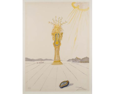   SALVADOR DALÍ  1904 Figueres, Girona - 1989 ebenda    'DAPHNE' (AUS: 'TIME SUITE', 1975/76)     Farblithografie auf Velin. 