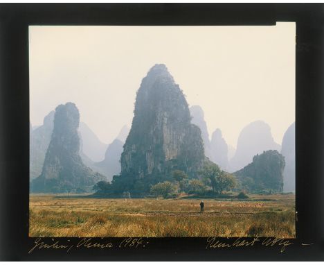 Wolf, Reinhart -- Guilin, China. 1984. Vintage chromogenic print. 24 x 30 cm. Titled and signed by the photographer in gold i