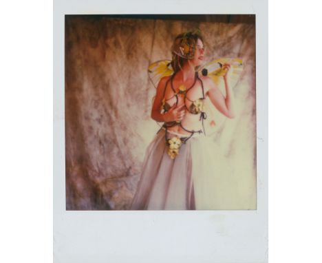 Bergemann, Sibylle -- Model. 1990s. Vintage polaroid photo. 9 x 11 cm. Sibylle Bergemann rose to prominence as a significant 