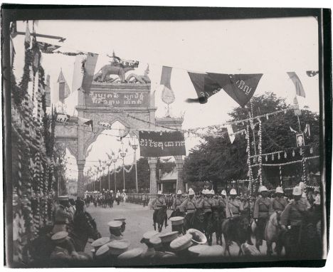 Siam -- Photographer: Emil Eduard Groote (1870-1948). Views of the Ceremonial Reception of His Majesty King Chulalongkorn of 