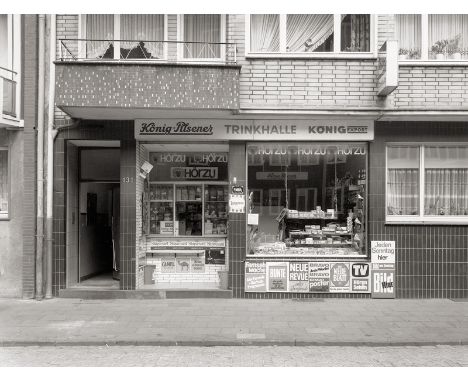 Ronkholz, Tata -- "Duisburg-Neudorf, Kammstrasse 131" from the 'Trinkhallen' series. 1978. Vintage ferrotyped gelatin silver 