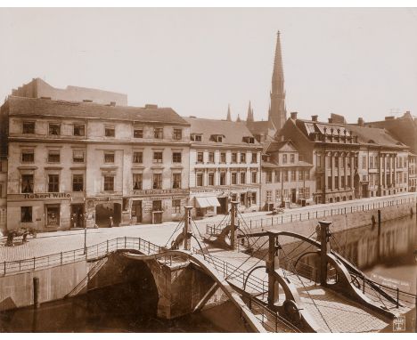 Titzenthaler, Waldemar -- Views of Berlin:"An der Friedrichsgracht 61-56 mit Jungfernbrücke"; Feldmarshall Blücher monument, 