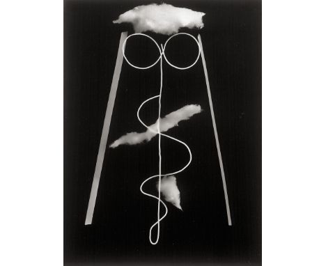 Man Ray -- Rayographs. 1924/1928. 2 gelatin silver prints, printed 1980s. 27,8 x 20,8 cm (30,6 x 23,8 cm). Both prints annota