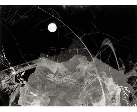 Wendlandt, Kurt -- "Aus dem 'Ossian'-Zyklus: Siehe der Mond erscheint, die Felsen stehen grau" (Lichtgraphik - Fotogramm, Sol