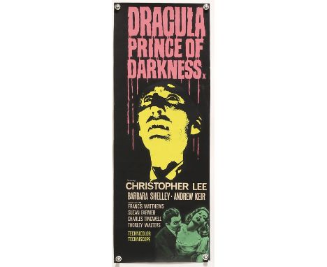 Dracula Prince of Darkness (1966) Film poster for the  starring Christopher Lee, Hammer Film Production, rolled, 9.5 x 25.5 i