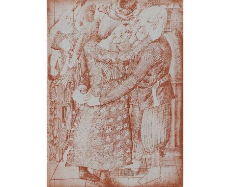*After Stanley Spencer Self Portrait; Disciples at the Gate; Me Greeting Hilda photo-lithographic reproductions image 40.5 x 