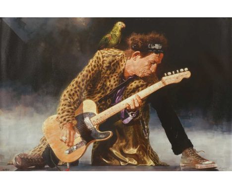 *Sebastian Kruger (German, b.1958) 'Captain Keith' giclee print on canvas, HC print, numbered 9/10 and signed l.r. in silver 