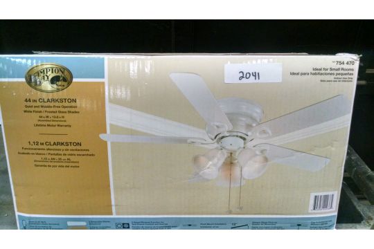 Hampton Bay 44 White Clarkston Ceiling Fan Retail 54 Sku