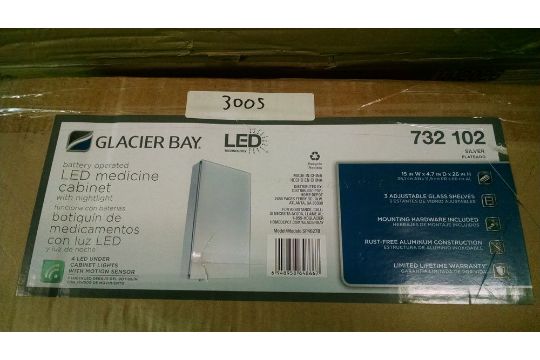 Glacier Bay Mirrored Medicine Cabinet With Led Night Light Retail