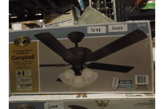 Hampton Bay Mediterranean Bronze Finish Campbell 52 Ceiling Fan