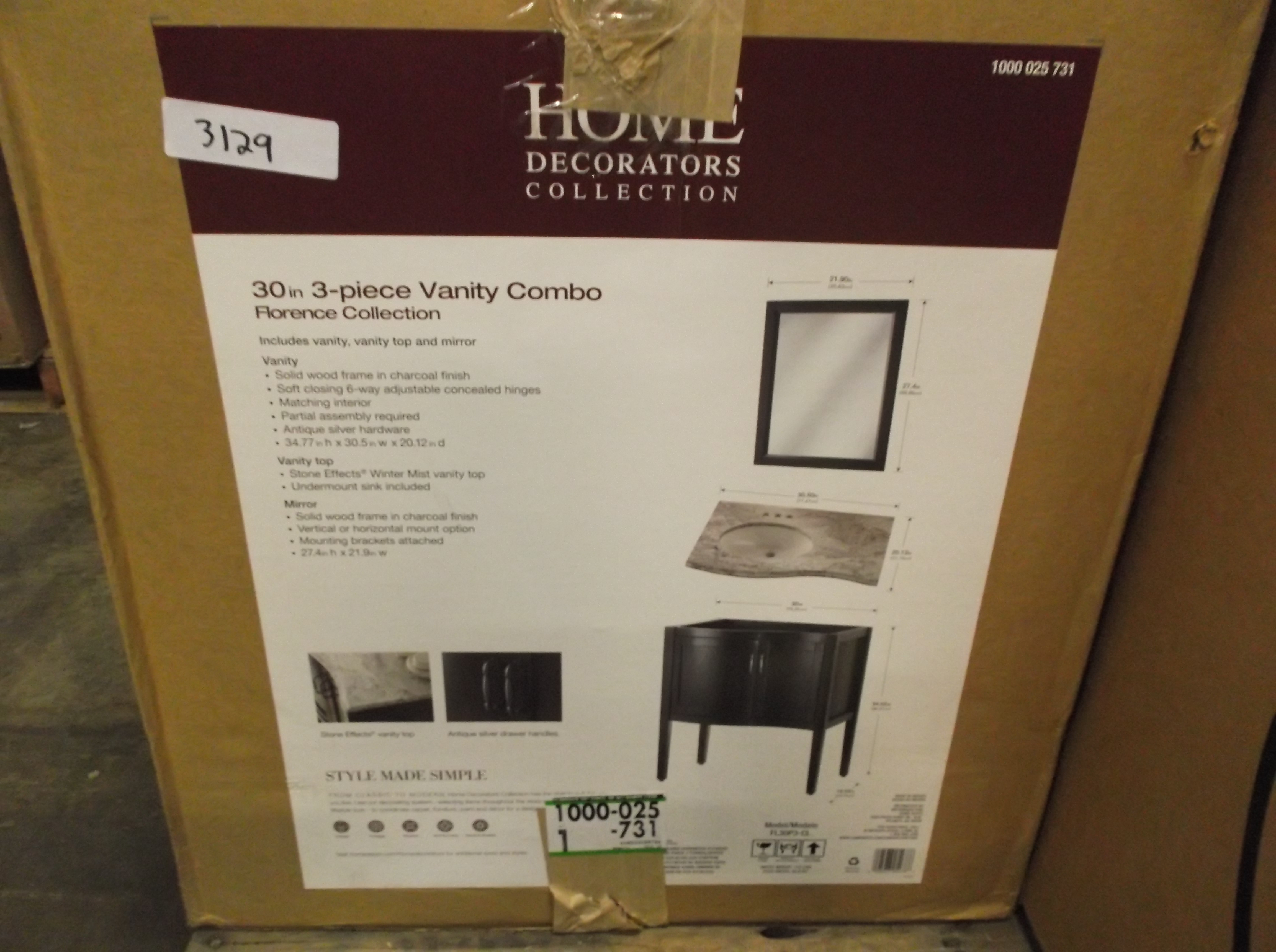 Home Decorators Collection 30 Charcoal Florence Vanity Combo W Mirror Sku 1000025731 Retail 2 - Home Decorators Collection Vanity Combo Home Decorators Collection 30 Charcoal Florence Vanity Combo W Mirror Sku 1000025731 Retail 2 - Home Decorators Collection Vanity Combo