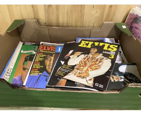 A large quantity of Elvis Presley magazines.