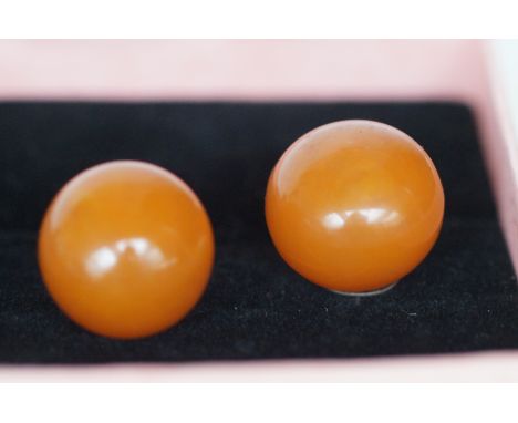 Amber Butterscotch Earrings Vintage