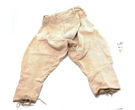 Pair of WWII Women's land army corduroy breeches by Astin Bros Ltd - Size #2 5'1" to 5'3" waist 27"-29" Hips 39"-41" ~ in use