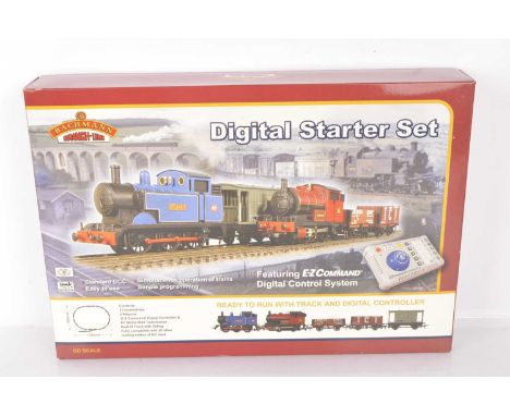 Bachmann OO Gauge Digital Steam Freight Starter Set, boxed 30-040 set, includes two tank locomotives, Stuart No 49 in blue li