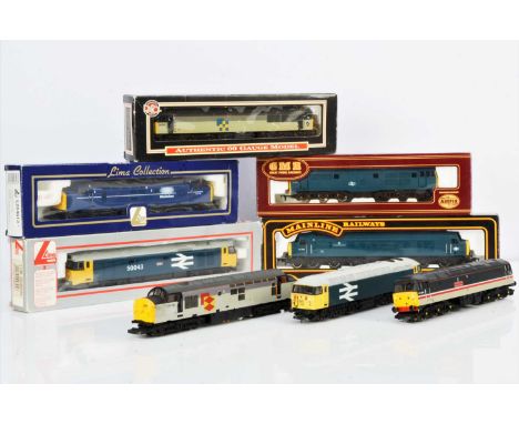 OO Gauge Diesel Locomotives (8), boxed examples, GMR Airfix 54100 Class 31 31 401 in BR Blue, Mainline 37-051 Class 45 45 039