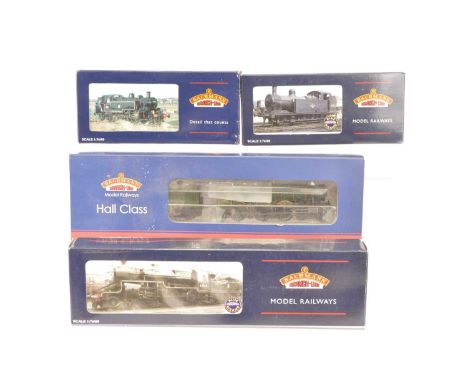 Bachmann OO Gauge Steam Locomotives, all boxed, locomotives with tenders,  32-005 Hall Class 4962 Ragley Hall in BR green liv