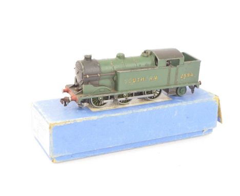 Hornby-Dublo 00 Gauge 3-Rail SR 0-6-2T 2594 Malachite green Tank Engine, ,  in an incorrect LMS Plain blue box, F, some scuff