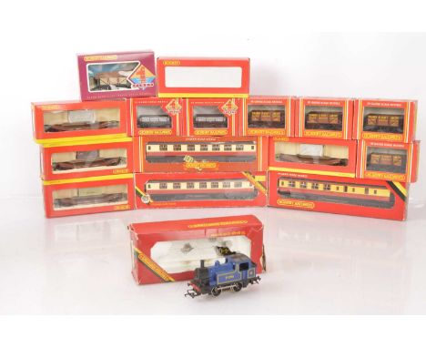 Hornby OO Gauge Steam Tank locomotive, Coaches and Goods Wagons (17), all boxed, Hornby Margate, R255 0-4-0 tank locomotive 7