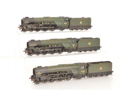 Three Bachmann 00 Gauge  modified/renumbered BR green Class A1 Locomotives and Tenders, 60156 'Great Central', 60139 'Sea Eag