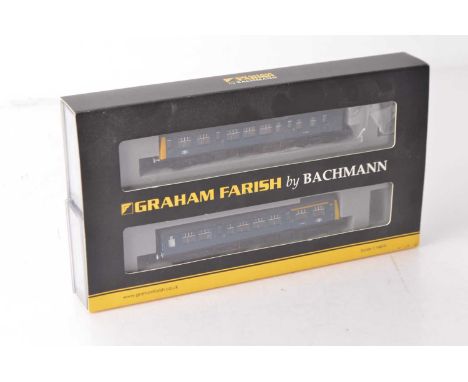 Graham Farish by Bachmann N Gauge  BR Blue Two Car DMU,  cased with card sleeve 371-878 Class 108 in blue livery, G-E, cases 