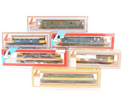 Lima OO Gauge Diesel Electric Locomotives (6), all boxed, 205135 Warship Class D843 Sharpshooter n BR green, 205215 class 47 
