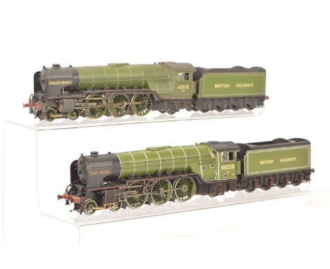Kitbuilt and modified Bachmann 00 Gauge British Railways  green Class A2 Locomotives and Tenders (2), Kitbuilt 60535 'Hornets