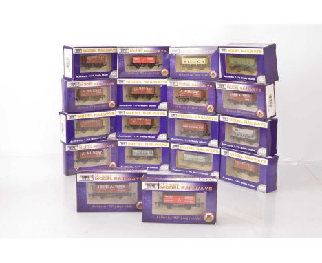 Dapol OO Gauge Private Owner and BR Goods Wagons (18), all boxed, private owner plank wagons, B595 Palmer Sawdye 92), B553 A 
