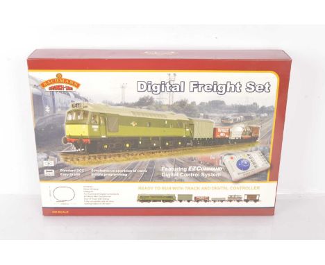 Bachmann OO Gauge Digital Diesel Freight Set, boxed 30-045 set, includes class 25 BR diesel locomotive D5233 in green livery,