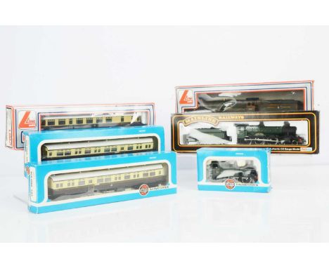 GWR OO Gauge Steam Locomotives and Railcar (6), all boxed, Mainline 37-078 Manor Class locomotive with tender 7818 Hinton Man
