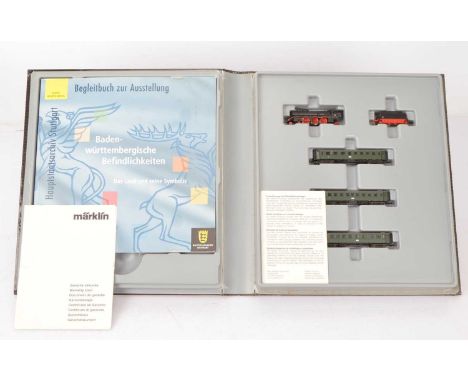 Marklin Mini Club Z Gauge 2002 German 50 Year Anniversary Baden-Wurttemburg Train Pack,  cased 81429 pack comprises BR 18 136