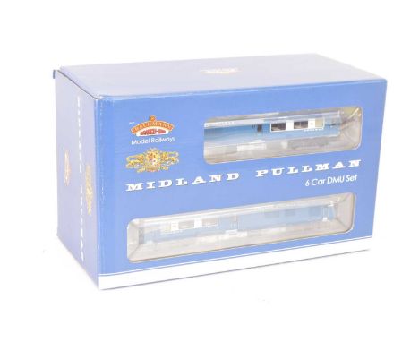 Bachmann OO Gauge Midland Pullman Six Car DMU,  boxed, 31-255DC six car set in Nanking Blue livery, DCC untested, VG-E, box V