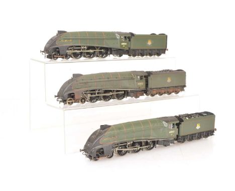 Hornby and Bachmann 00 Gauge modified and renumbered BR green Class A4 Locomotives and Tenders (3), Hornby, 60034 'Lord Farri