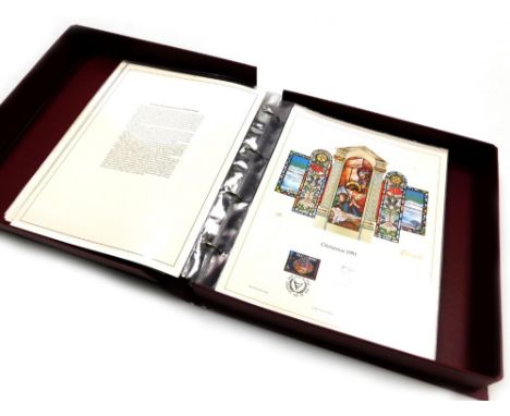 Philately: A Sumner Collection of first day cover lithographs, limited edition 1128/9500, in a slip case.