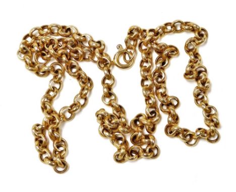 A 9ct gold chain, on a bolt ring clasp, 4.5g. 