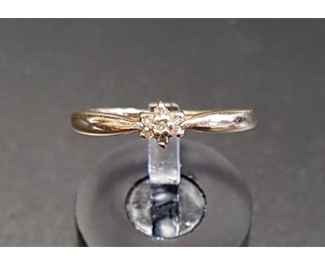 DIAMOND CLUSTER RINGon fourteen carat gold shank, ring size M; together with a diamond set heart pendant, the illusion set di