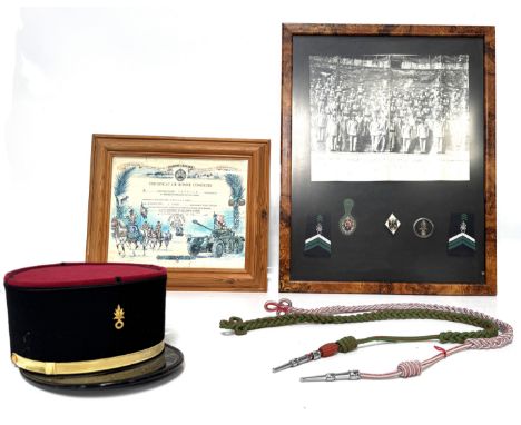 MILITARIA: A French 1st Regiment Etranger De Cavalerie Certificat De Bonne Conduite for Brigadier Chef Albert Limbert, awarde