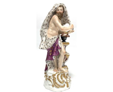 A Meissen hard paste porcelain figure allegorical of ‘Winter’, modelled by Friedrich Elias Meyer, German (1723-1785), circa 1