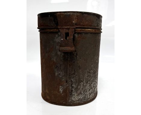 MILITARIA: A Victorian metal box with plaque inscribed "Walter Laing Jun (?) Esq Border Mounted Rifles", 28 cm, also Royal Sc