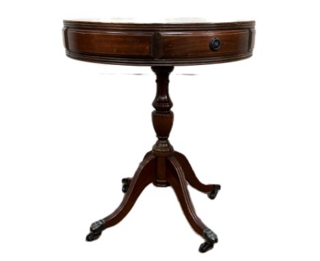 A Georgian style drum table, 60 x 50 cm.